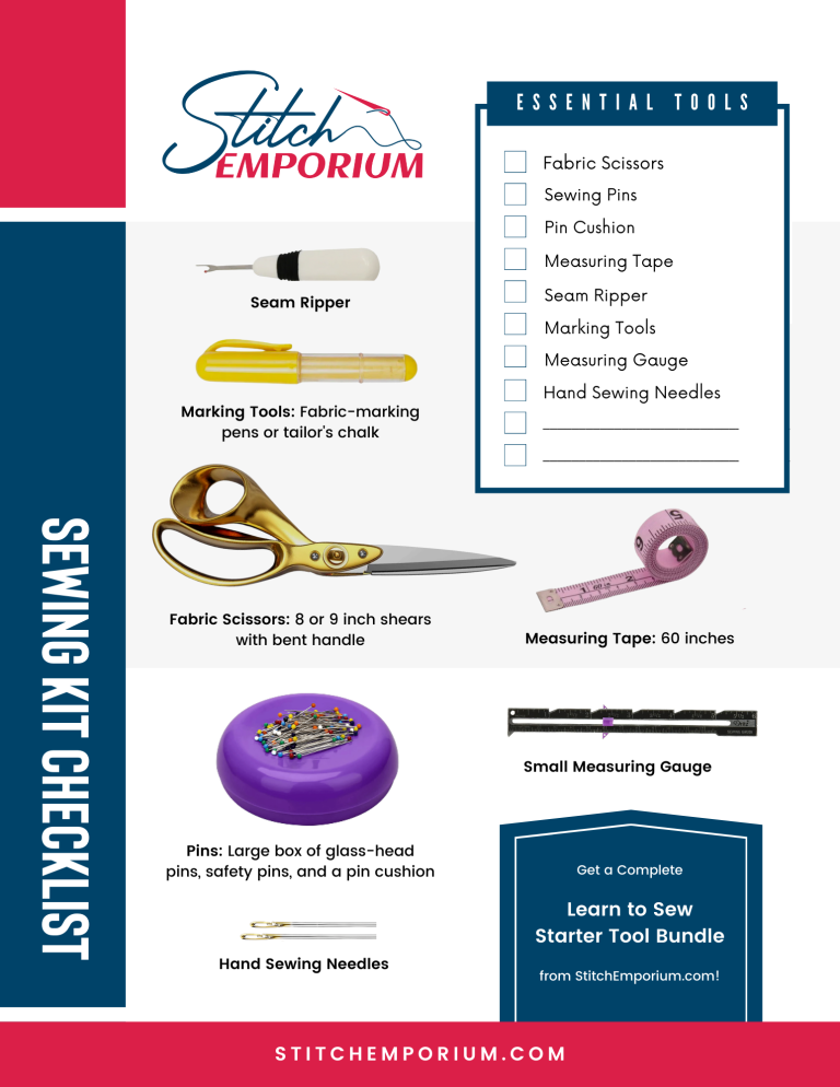 Beginner Sewing Kit Checklist